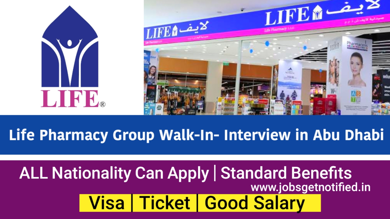 Life Pharmacy Group Walk-In Interview in Abu Dhabi