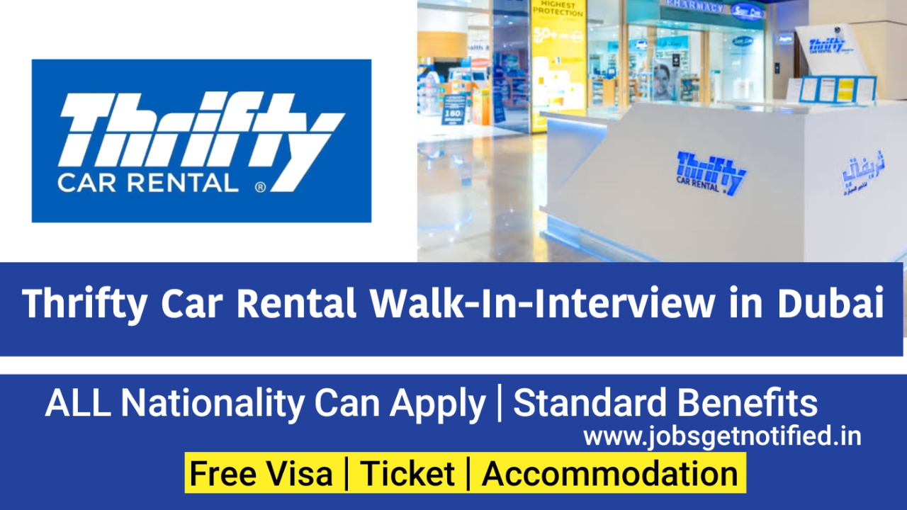 Thrifty Car Rental Walk-in-Interview in Dubai