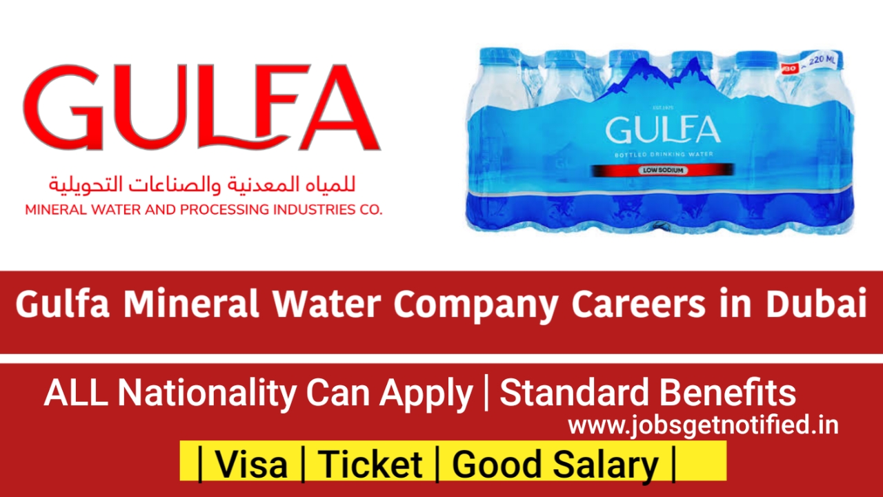 Gulfa Mineral Water Company Careers In Dubai