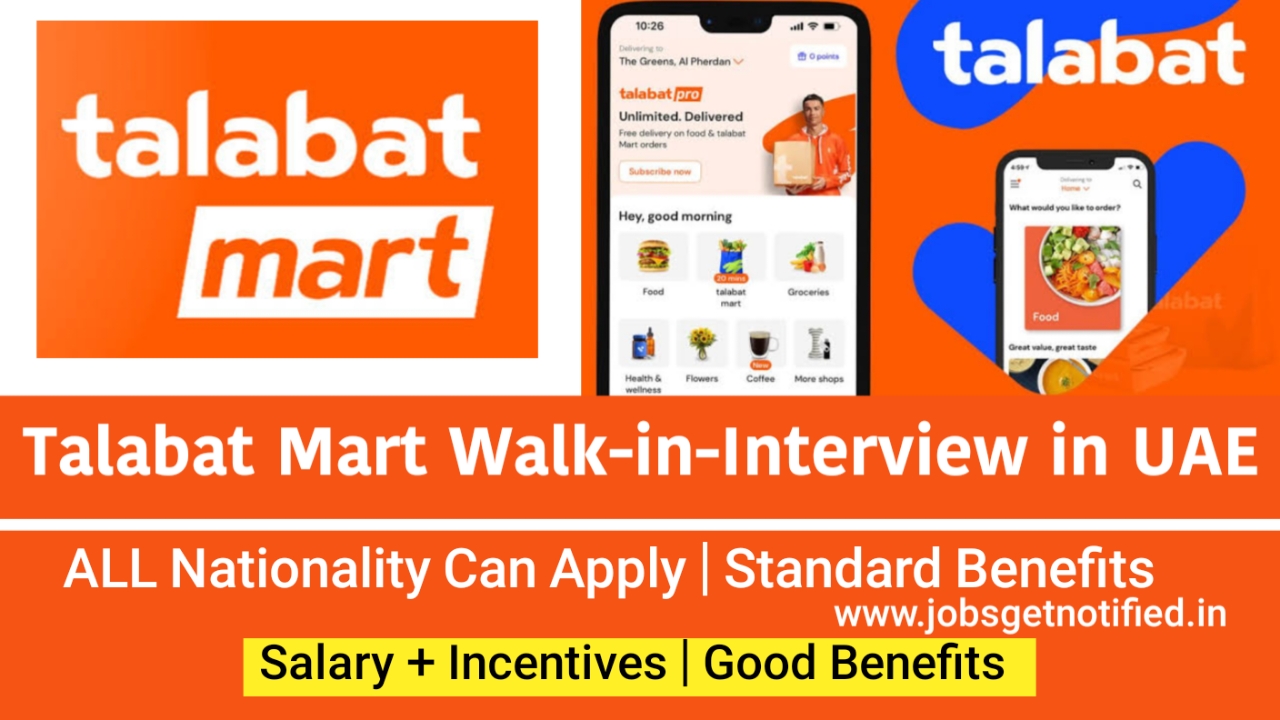 Talabat Mart Walk-in-Interview in UAE