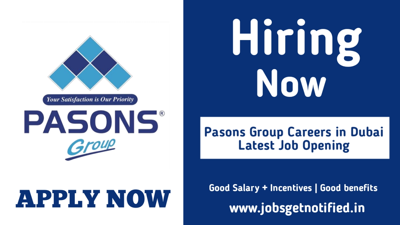 Pasons Group Careers in Dubai