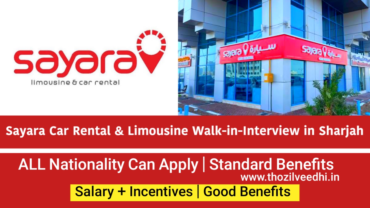 Sayara Car Rental and Limousine Walk-in-Interview in Sharjah
