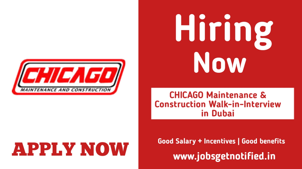 CHICAGO Maintenance and Construction Walk-in-Interview